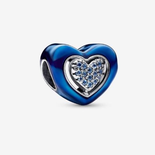 Charm corazon azul rey